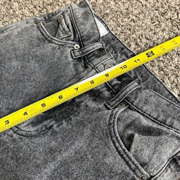 Gap 90s  Straight High Rise Gray Black Denim Jeans 0R 25 - Picture 6 of 8